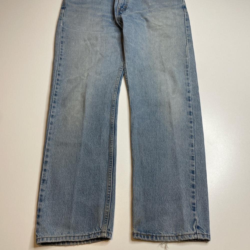 Vintage 90’s Levis 505 Faded Light Wash Jeans Red Tab Made In USA 34x30 Casual - Picture 4 of 8